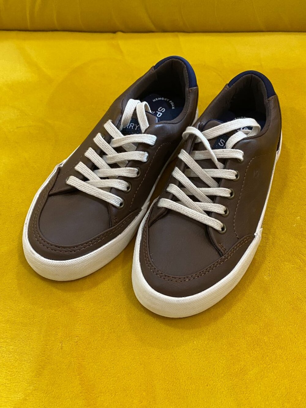 Sperry Top-Sider Brown Memory Foam Sneakers Kids Size 13M Lace Up
